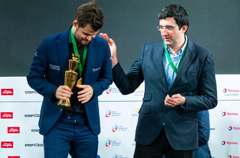 Победа Карлсена и медаль Крамника: итоги ЧМ по блицу
